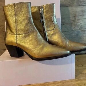 Chic Metallic Ankle Booties